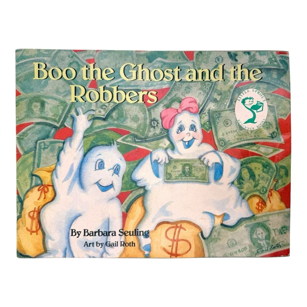 VTG 1987 Weekly Reader Picture Book Boo The Ghost & Robbers HALLOWEEN Seuling